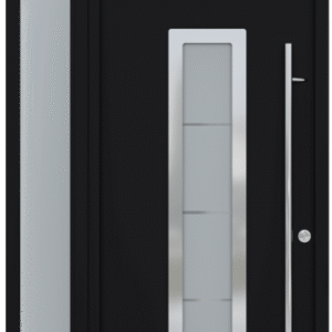 MODERN FRONT STEEL DOOR ARGOS BLACK/WHITE 49 1/4" X 95 11/16" LHI + SIDELITE LEFT/TRANSOM