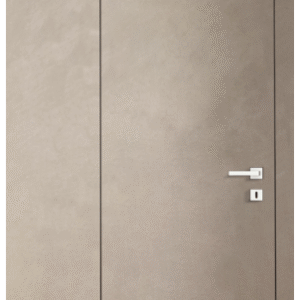Primed Door Example For Plastering In Brown Modern Interior Frameless Door by Belldinni